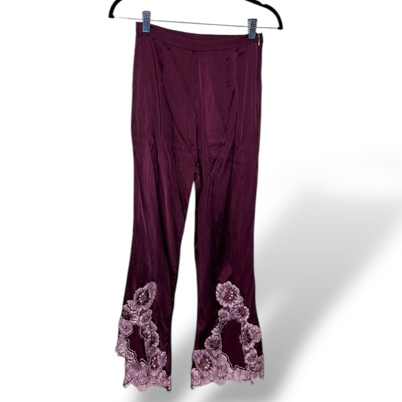 Agent Provacatuer Silk Pajamas Pants Size 6 - Picture 2 of 10
